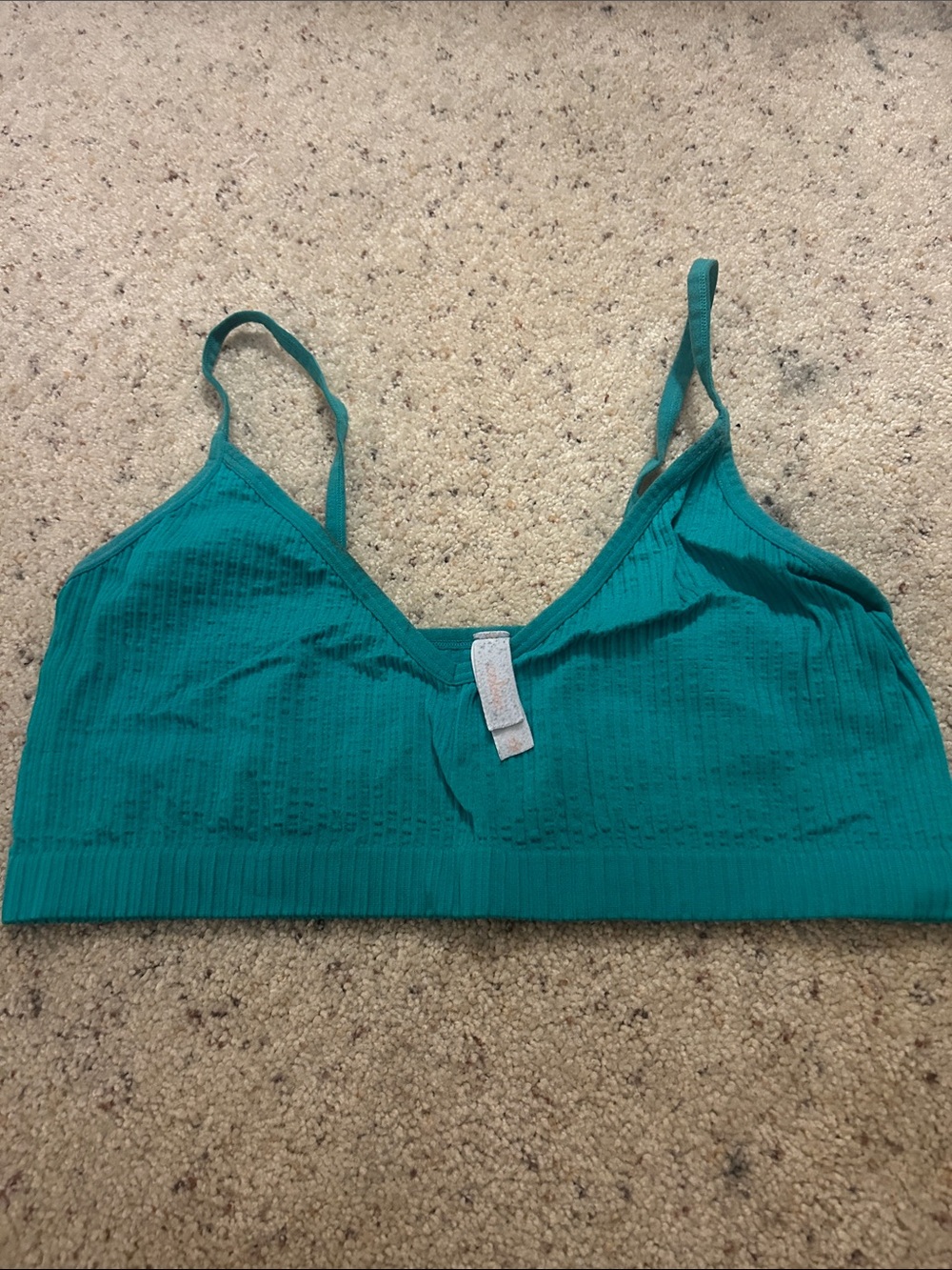Colsie Emerald Green V Neck Light Support Sports Bra